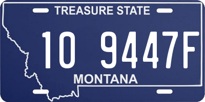 MT license plate 109447F