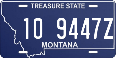 MT license plate 109447Z