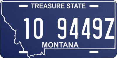 MT license plate 109449Z