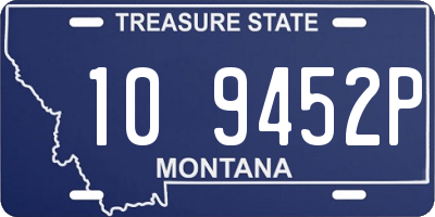 MT license plate 109452P