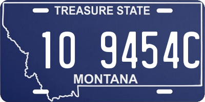 MT license plate 109454C