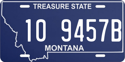 MT license plate 109457B