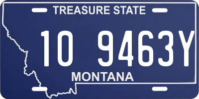 MT license plate 109463Y