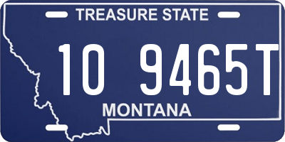 MT license plate 109465T