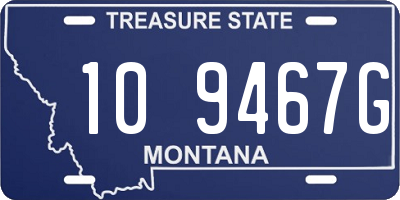 MT license plate 109467G