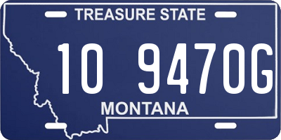 MT license plate 109470G