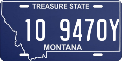 MT license plate 109470Y