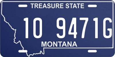 MT license plate 109471G