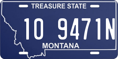 MT license plate 109471N