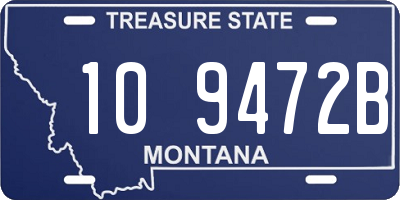 MT license plate 109472B