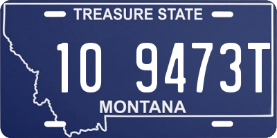 MT license plate 109473T