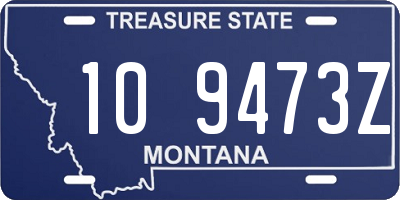 MT license plate 109473Z