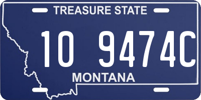 MT license plate 109474C