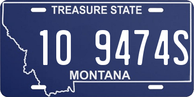 MT license plate 109474S