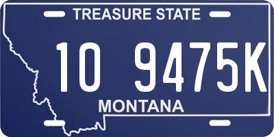 MT license plate 109475K