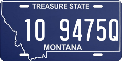 MT license plate 109475Q