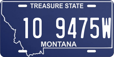 MT license plate 109475W