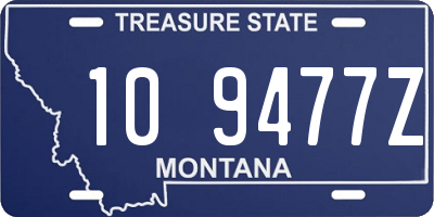 MT license plate 109477Z