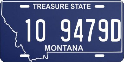 MT license plate 109479D