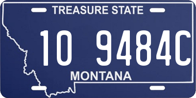 MT license plate 109484C