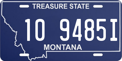 MT license plate 109485I