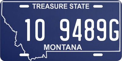 MT license plate 109489G