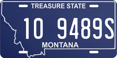 MT license plate 109489S