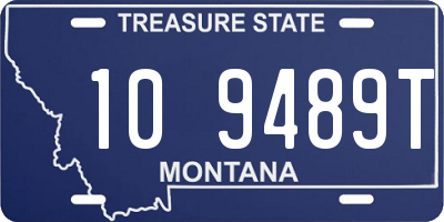 MT license plate 109489T