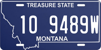 MT license plate 109489W