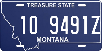 MT license plate 109491Z