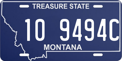 MT license plate 109494C