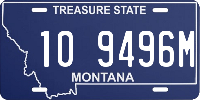 MT license plate 109496M
