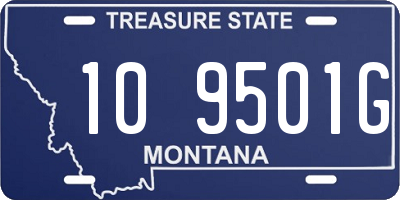 MT license plate 109501G