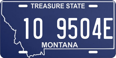 MT license plate 109504E