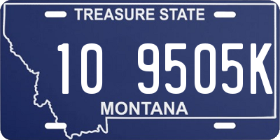 MT license plate 109505K