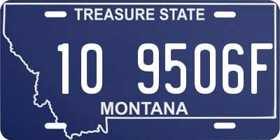 MT license plate 109506F