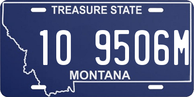 MT license plate 109506M