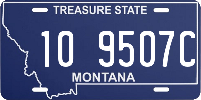 MT license plate 109507C