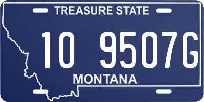 MT license plate 109507G