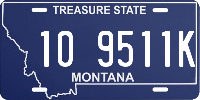 MT license plate 109511K