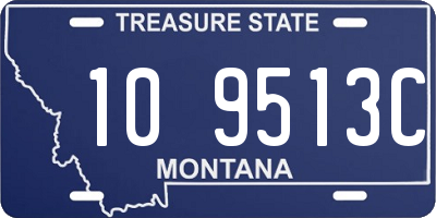 MT license plate 109513C