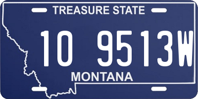 MT license plate 109513W