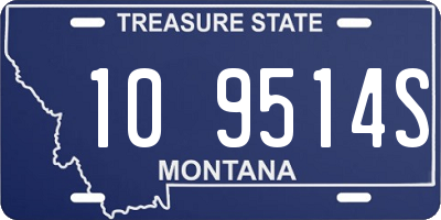 MT license plate 109514S