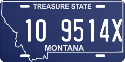 MT license plate 109514X