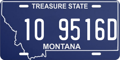 MT license plate 109516D