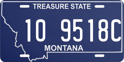 MT license plate 109518C