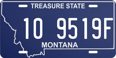 MT license plate 109519F