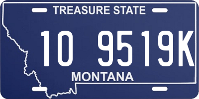 MT license plate 109519K