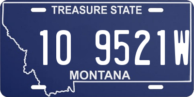 MT license plate 109521W