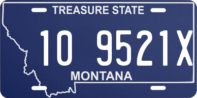 MT license plate 109521X